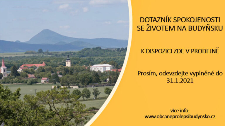 Dotazník spokojenosti se životem na Budyňsku