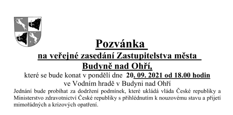 Veřejné zasedání Zastupitelstva města Budyně nad Ohří