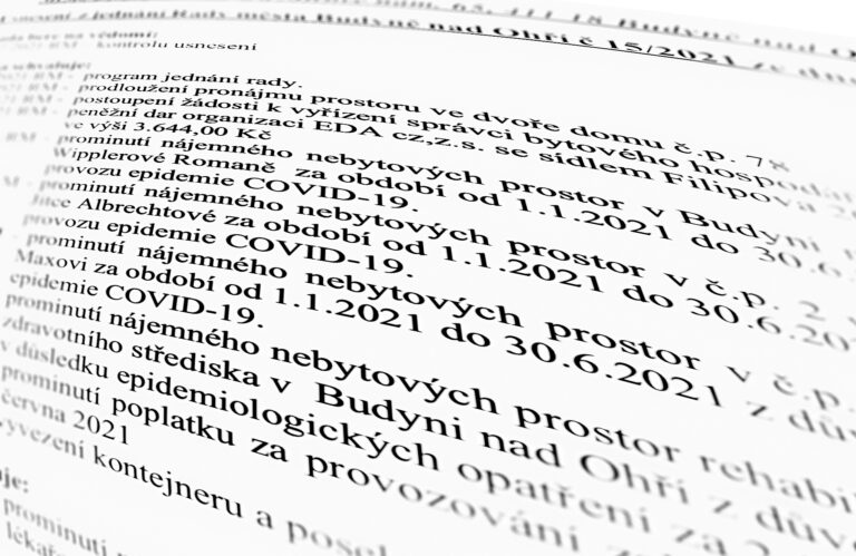 Usnesení z jednání Rady města Budyně nad Ohří
